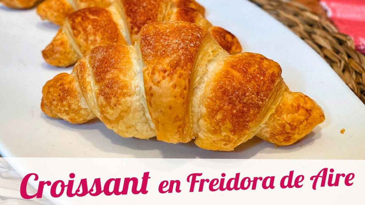 cruasanes veganos en freidora de aire